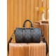 Louis Vuitton M46271 Monogram Eclipse Black Keepall 25 Handbag Monogram Eclipse Black Reverse: Size - 25x15x11cm