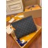 Louis Vuitton M61692 Monogram Eclipse Black! Black and Gray Monogram Eclipse Black Pochette Voyage Medium Handbag: Size - 26cmx20cmx5.0 cm