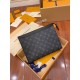 Louis Vuitton M61692 Monogram Eclipse Black! Black and Gray Monogram Eclipse Black Pochette Voyage Medium Handbag: Size - 26cmx20cmx5.0 cm