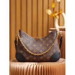 Louis Vuitton BOULOGNE Handbag (M45831) Black Monogram Canvas: Size - 29x16x9.5cm