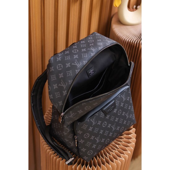 Louis Vuitton M43186 Apollo Backpack Soft Monogram Eclipse Black 40x30x20 cm