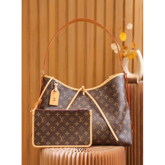 Louis Vuitton CARRYALL Medium Handbag (M46197) Monogram: Size - 39x30x15cm