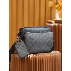 Louis Vuitton M69443 TRIO POCHETTE Handbag Monogram Eclipse Black: Size - 25x18.5x7cm