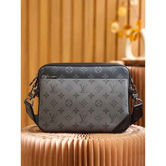 Louis Vuitton M69443 TRIO POCHETTE Handbag Monogram Eclipse Black: Size - 25x18.5x7cm