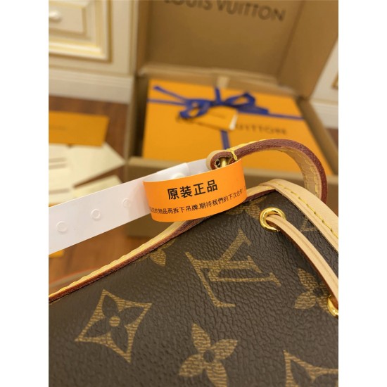 Louis Vuitton Best-selling NANO NOE Handbag (M41346) Classic Monogram: Size - 13x 15x 9cm