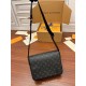 Louis Vuitton DISTRICT Small Messenger Bag (M46255) Monogram Eclipse Black Monogram Eclipse Black: Size - 26x20x7cm