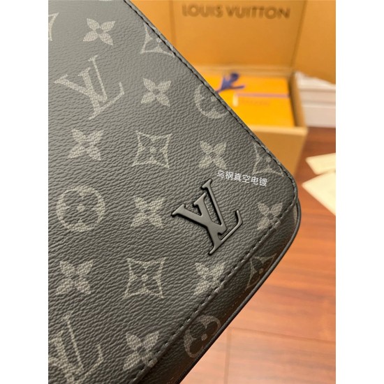 Louis Vuitton DISTRICT Small Messenger Bag (M46255) Monogram Eclipse Black Monogram Eclipse Black: Size - 26x20x7cm