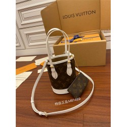 Louis Vuitton LV NANO BUCKET Handbag (M81489) Nano Bucket Size: 13x17x9cm