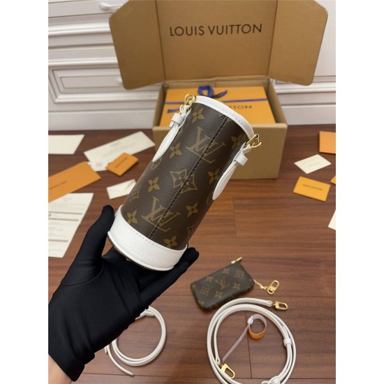 Louis Vuitton LV NANO BUCKET Handbag (M81489) Nano Bucket Size: 13x17x9cm