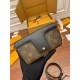 Louis Vuitton PADLOCK ON STRAP Handbag (M80559) Black Monogram Size: 19x11x3cm