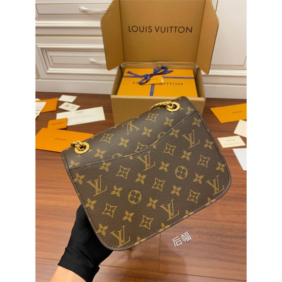 Louis Vuitton PASSY Chain Bag Monogram Gold Hardware (M45592) Size: 24x17x12cm