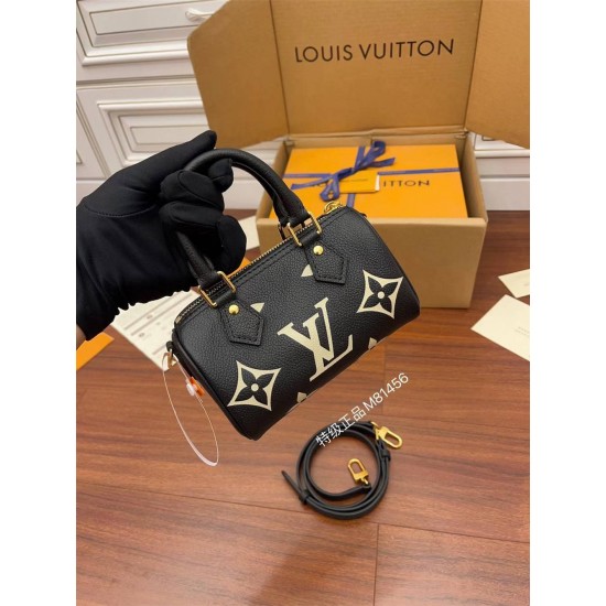 Louis Vuitton NANO SPEEDY Handbag (M81456) Yellow Size: 16x11x9cm