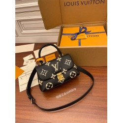 Louis Vuitton M45978 Black Print Madeleine BB Handbag Monogram Empreinte Leather Size: 24x17x8.5 cm