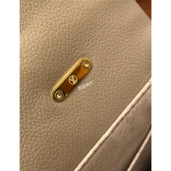 Louis Vuitton M46041 Bicolor Embossed Grained Calfskin New Madeleine Medium Handbag Monogram Empreinte Embossed Leather Size: 30x19.5x11 cm