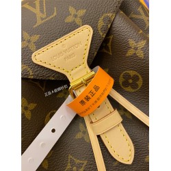 Louis Vuitton M43431 Montsouris Medium Sperone Backpack Damier Azur Canvas, Size: 30x25x10cm