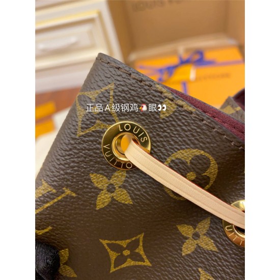 Louis Vuitton M43431 Montsouris Medium Sperone Backpack Damier Azur Canvas, Size: 30x25x10cm