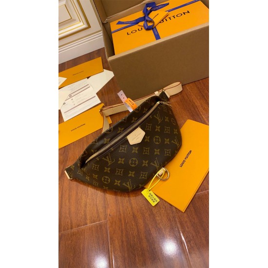 Louis Vuitton BUMBAG Waist Bag (M43644) Classic Monogram, Size: 37x14x13cm