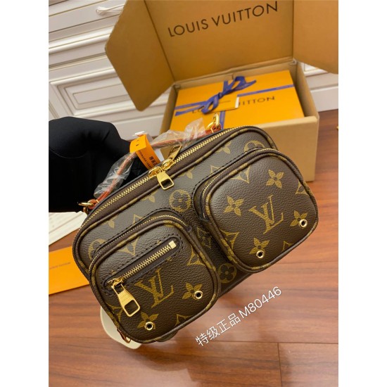 Louis Vuitton UTILITY CROSSBODY Handbag (M80446) , Size: 18x11x10cm