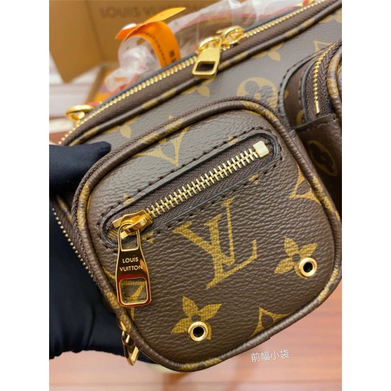 Louis Vuitton UTILITY CROSSBODY Handbag (M80446) , Size: 18x11x10cm