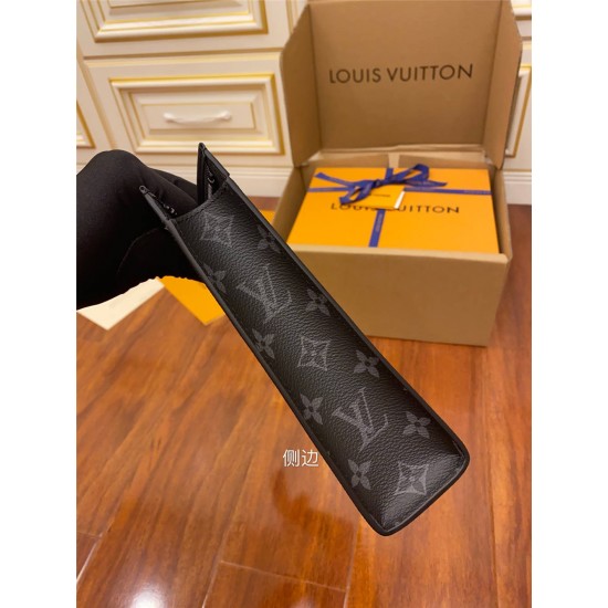 Louis Vuitton M69535 Pochette Voyage Medium Clutch Monogram Eclipse Black Reverse Canvas, Size: 27.0×21.0×3.0cm