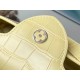 Louis Vuitton M48865 Yellow Crocodile Grain Silver Button Capucines BB Handbag Crocodile Skin Pattern, Size: 27x18x9cm