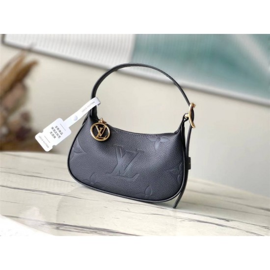 Louis Vuitton M82519 Black Mini Moon Handbag Soft Monogram Empreinte Embossed Leather, Size: 20.5x11x5cm