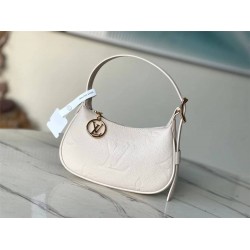 Louis Vuitton M82519 White Mini Moon Handbag Soft Monogram Empreinte Embossed Leather, Size: 20.5x11x5cm