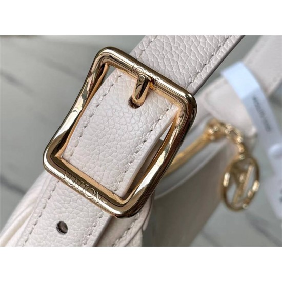 Louis Vuitton M82519 White Mini Moon Handbag Soft Monogram Empreinte Embossed Leather, Size: 20.5x11x5cm