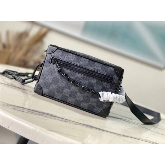 Louis Vuitton N44735 MINI SOFT TRUNK Damier Graphite Monogram Black Virgil Abloh, Size: 18.5x13.0x8.0 cm