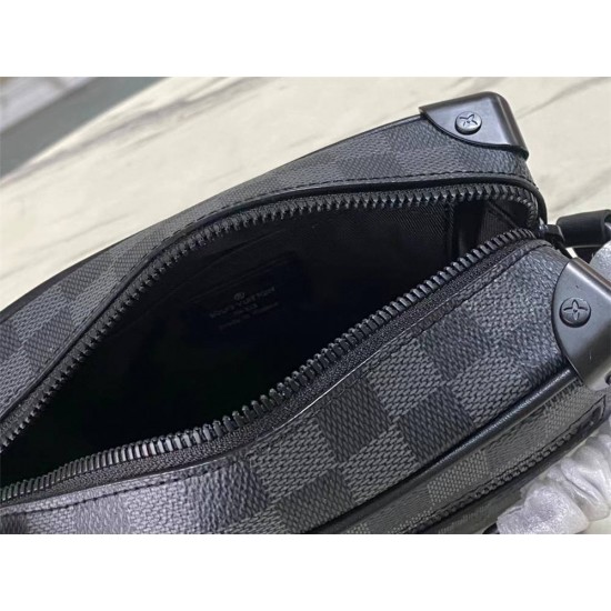 Louis Vuitton N44735 MINI SOFT TRUNK Damier Graphite Monogram Black Virgil Abloh, Size: 18.5x13.0x8.0 cm