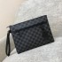 Louis Vuitton TAKEOFF Clutch (N40504) Monogram Eclipse Black Takeoff Clutch Damier Infini Leather, Size: 30x22x5cm