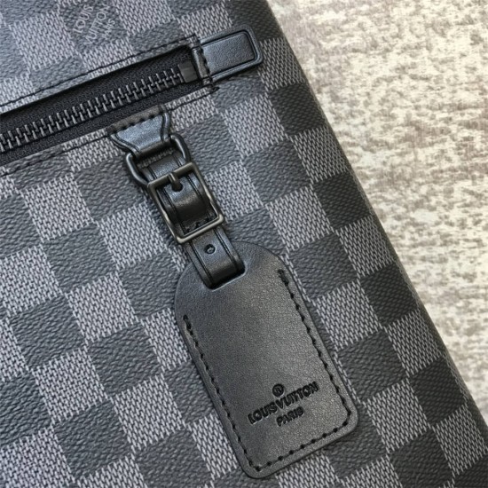 Louis Vuitton TAKEOFF Clutch (N40504) Monogram Eclipse Black Takeoff Clutch Damier Infini Leather, Size: 30x22x5cm