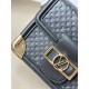 Louis Vuitton Dauphine Mini Handbag (M22597) Black Embossed Calfskin, Size: 20x15x9cm