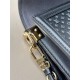 Louis Vuitton Dauphine Mini Handbag (M22597) Black Embossed Calfskin, Size: 20x15x9cm