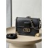 Louis Vuitton Dauphine Medium Handbag (M22276) Black Soft Calfskin Monogram Embossed, Size: 25x17x10.5cm