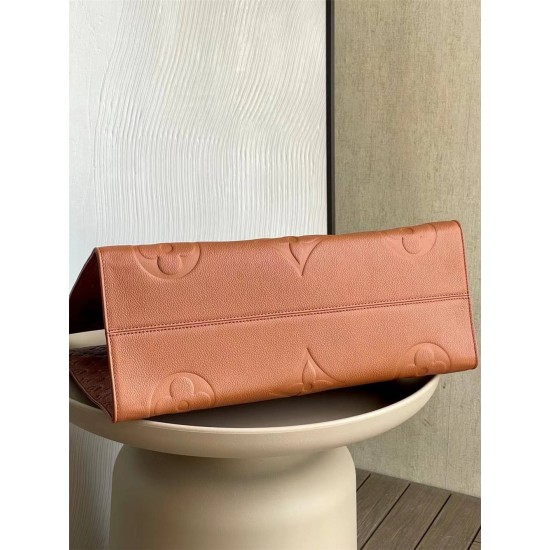 Louis Vuitton ONTHEGO Large Handbag (M44925) Caramel Onthego Handbag Monogram Empreinte Giant Embossed Soft Leather, Size: 41x34x19cm