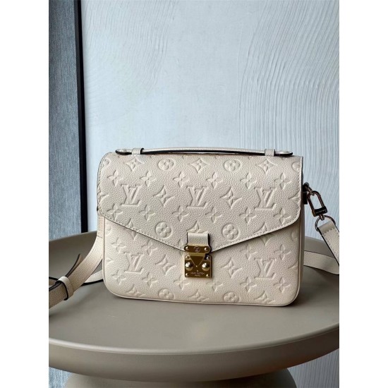 Louis Vuitton POCHETTE MÉTIS Metis Handbag (M46552) Off-White Monogram Empreinte Leather, Monogram Embossing, Size: 25x19x7cm