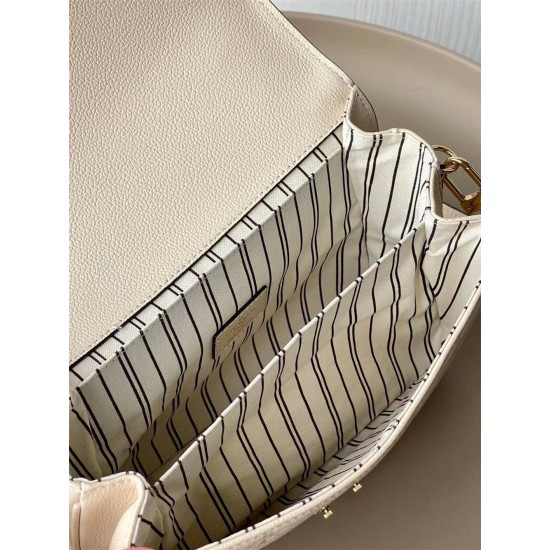 Louis Vuitton POCHETTE MÉTIS Metis Handbag (M46552) Off-White Monogram Empreinte Leather, Monogram Embossing, Size: 25x19x7cm