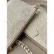 Louis Vuitton MULTI POCHETTE ACCESSOIRES Handbag (M46568) Ivory White Monogram Empreinte Leather, Size: 25x14.5x4.5cm