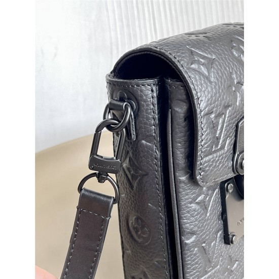 Louis Vuitton S-LOCK VERTICAL Mini Handbag (M81524) Black Embossed Leather, New S-Lock Vertical Monogram Imprint Taurillon Leather, Size: 12x19x7cm