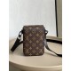 Louis Vuitton S-LOCK VERTICAL Mini Handbag (M81522) Monogram S-Lock Vertical Classic Monogram Macassar Canvas, Size: 12x19x7cm