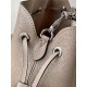 Louis Vuitton Bella Handbag (M21886) Gray, Bella Bucket Bag with Coin Purse made of Mahina Leather, Flat LV, Size: 19x22x14cm