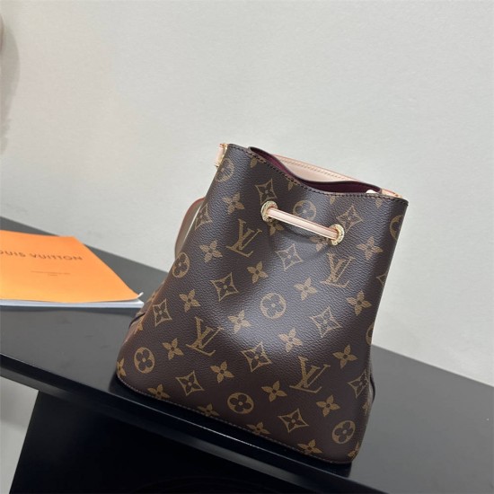 Louis Vuitton NEONOE BB Bucket Bag (M46581) Natural Leather, Small Size Design, Size: 20x20x13cm