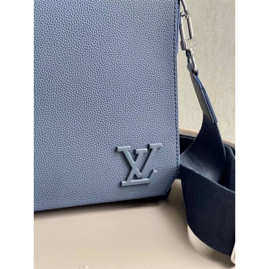 Louis Vuitton TAKEOFF Messenger Bag (M21363) Blue, Takeoff Messenger Bag in LV Aerogram Leather, Size: 28x24x10cm