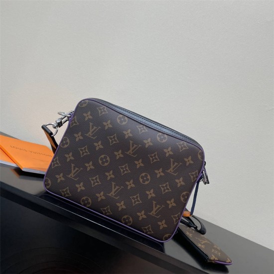 Louis Vuitton DOPP KIT Toiletry Bag (M46253) Purple, Dopp Kit Toiletry Bag Monogram Macassar Canvas, Size: 28x15x16.5cm