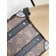 Louis Vuitton HANDLE SOFT TRUNK Handbag (M45935) Monogram Macassar Canvas, Size: 21.5x15x7cm