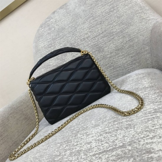 Louis Vuitton PICO GO-14 Medium Handbag (M22891) Black GO-14 Medium Handbag in Lambskin LV Twist Lock, Size: 23x16x10cm