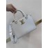 Louis Vuitton LOCK & GO Handbag (M23637) White Smooth Grain Calfskin, Size: 24.5x19x10.5cm