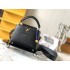 Louis Vuitton Capucines BB Handbag (M59433) Black with Gold Clasp, Full-grain Calfskin, Size: 21x14x8 cm