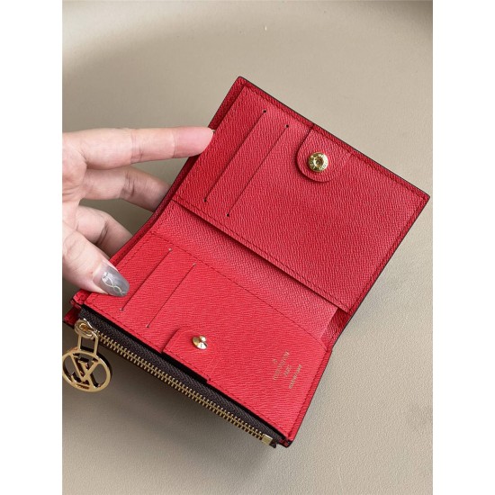 Louis Vuitton Portefeuil Lisa Compact Wallet (M82381) Red, Size: 9×11.5×1.5cm